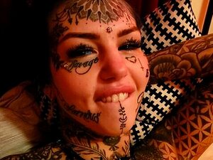 Inked Up Beauty Amber Luke Craves For Big Cock