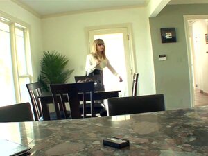 Breasty Cougar Seduces In Nylons And A Garter,