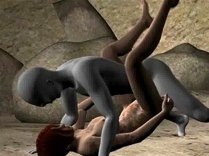 Sexig 3D-tecknad Rödhårig Blir Knullad Av En Alien. Munvattnande 3D-tecknade Rödhåriga Alienhonung Får Sin Våta Fitta Bankad Av En Alien