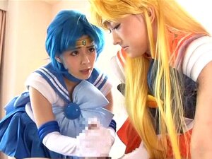 Japanese Cosplay Babes Get On Their Knees And Suck Dick - Japanese AV Model Porn