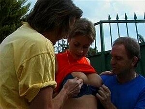 Hawt Non-professional Three-some, Male+Male+Female Three-some Of Older Amateurs Play With Oral-service, Vaginal And Anal Sex. 2 Rods, One Mad Lady With A Fine Gazoo, No Double Penetration.