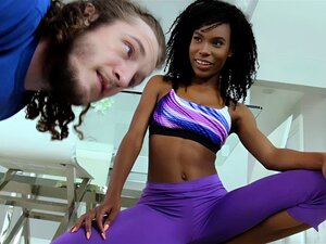Brick Danger Rips Her Out Of Her Spandex And Covers Ivory Logans Firm Ass With Oil Teasing Her Sweet Brown Sugary Pussy Lips When He Whips Out His Cock The Workout Quickly Turns To Cardio With Him Fucking Ivory Hard In The Living Room In A Doggystyle