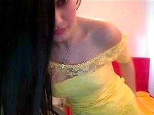 Söpö Beibi Mustissa Sukkahousuissa Runkkaa Webkamerassa