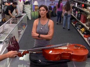 Hottie MILF Goes To A Pawnshop And Pawns Her Pussy For. Hottie MILF Goes To A Pawnshop Trying To Sell A Cello But She Ends Up Getting Her Pussy Fucked To Earn Money And To Satisfies Her Sexual Cravings