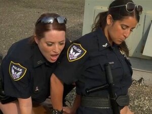 Naughty Cops Pleased With Dark Dick. Getting Their Cunts Eaten Out By A Fresh Dude Made Them Horny So They Started Riding His Dick Until They Reached Orgasms