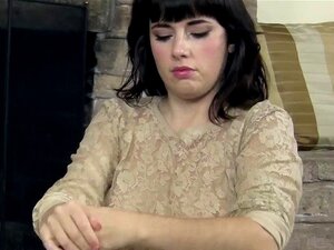 Sultry Simone Tames Her Wild Locks And Sets The Room Ablaze As She Indulges In Fiery Passion By The Fireplace.