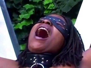 Spårbara Svarta Smärtslavar Piskade Till Tårar