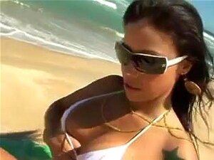 Dirty Hoe Had Anal Sex And Facial On A Brazilian Beach, This Beautiful Vixen Masturbating On A Public Beach In Brazil Is, In Fact One Nasty Whore. She Got Butt-fucked And Facialized Later In The Clip.