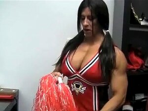 Cheerleader By Day, Sexy Muscle Goddess By Night. Watch Angela Show Off Her Big Wrapped Body And Clit While Teasing You With Her Massive Tits. Porn