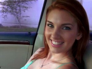 Pulled Busty Ginger Cutie Flashes Her Beautiful Boobs