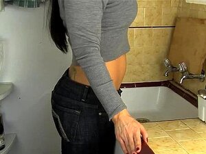 MILF Angela Humping The Sink