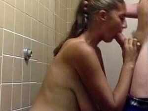 Amateur Ponytail Golden-Haired Saggy Tits Public Baths Oral Sex Porn
