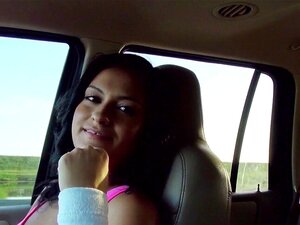 Sports Cutie Hitchhiker Bangs Huge Dick Pov. Dude Picks Up Sexy Brunette Cutie Hitchhiker Nadia Capri In Sports Outfit And Soon He Parks In Nature And With Monster Cock Fucks Her Throat And Pussy Pov