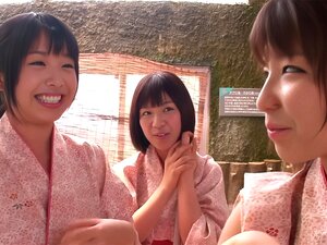 Experience The Ultimate Japanese Delight As These Petite Babes Indulge In A Steamy Outdoor Onsen. Let Them Share A Throbbing Cock And Unleash Their Deepest Desires. Satisfaction Guaranteed!