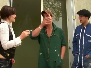 Француска лепота јебено са 2 момка