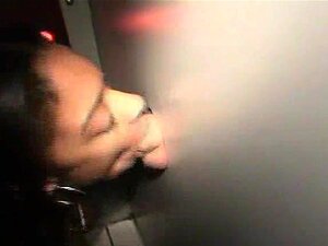 Black Amateur Girl Sucking White Cock Through A Glory Hole