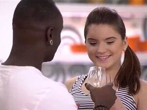 Brunette Chick Isnt Alone Because Black Man Appears In Time