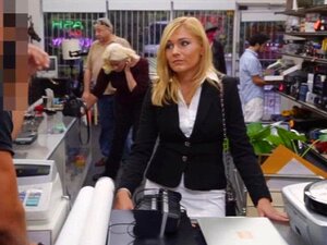 Hot Blonde Milf Pawns Her Pussy And Fucked At The Pawns. Hot Amateur Blondie Milf Was Convinced To Give A Blowjob Then Gets Fucked By Pervert Pawnkeeper In Storage Room