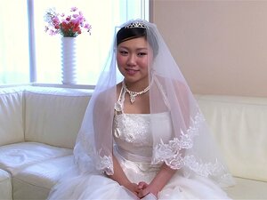 Japanese Girl In A Wedding Dress Emi Koizumi Takes A Hard Cock In Her Mouth Uncensored.