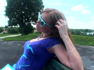 Sex Appeal Redhead Chick Is Uncovering Delights Outside Before Handsome Dude. She Becomes Nude, Spreads Legs Wide And Gets Wet Pussy Fingered So Well By This Pal.