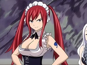 Watch Anime: Erza Scarlet Ass Spanked (from Fairy Tail OVA) On  Now! - Anime, Fanservice, Hentai Porn  Cut Scene From An OVA.