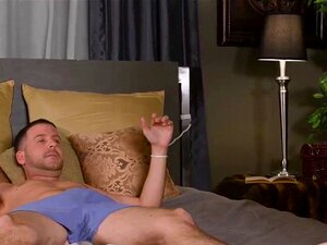 Anal Sex With Busty 60yrs Mommy. Dominant 60yrs MILF Has Fresh Stud Tied On Her Bed As She Wanks His Big Dick After That, Sex Slave Fucks Her Tight Ass Hole In Many Poses!