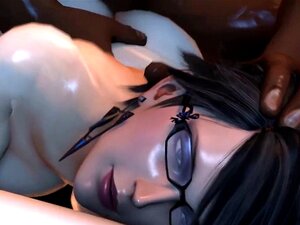 Cycatka Czarownica Z Gier Wideo W Akcji. Animacja Biuściastej Czarownicy, W Której Widzimy W Wielu Relacjach Seksualnych