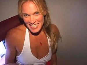 Hot MILF Takes All Cummers Bareback Style In The Gloryhole