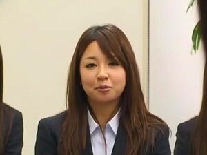 Gek Japans Chick Ryo Asaka, Ai Naoshima, Aoi Buruma In Exotische Amateur, Kantoor JAV Scène