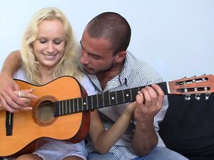 He Licks Her Pierced Shaved Pussy Then Fucks