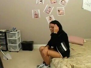 Co-Ed Enjoys Time With Random Guy, A Guy Meets Jaylynn Walking Down The Hall When He Brings Her Back To The Room He Was In. She Sits Down On The Bed And Starts To Get Comfortable. She Then Gets Up And Walks Around, Takes Her Shirt Off, And Then Her Panties