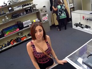 Desperate Big Tits Babe Wants To Get Her Item Back, But She Lack Of Cash Pawn Dude Asks Her To Think Of Something To Offer, And So She Offer Her Blowjob Service Pawn Dude Tells Her To Wait Him In The Bathroom, She Sucks His Hugecock And Rides It Until Paw