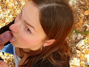 Im Freien deutsche Studentin von dicken BBC im Wald Outdoor gepoppt