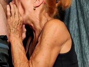 Aged Woman Gives Oral-Job