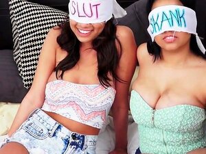 Blindfolded Latina Babes Sucking, Blindfolded Sexy Latina Amateur Babes Showing Their Blowjob Skills On Silicone Dicks Before Changing To The Real Ones In Foursome Fuck Party Porn
