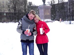 Cutie Blonde Babe Lina Napoli Pounded After Walking In The Snow Porn