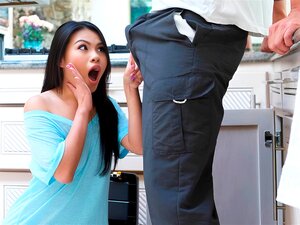 Petite Asian Stuffed With Cock