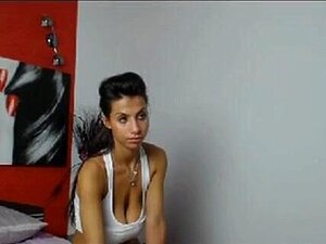 Brunette Hair Makes Bounce Her Large Saggy Boobs