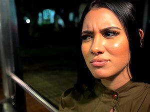 Witness The Sizzling Latina Bombshell, Ambar Pradax, Seducing A Lucky Guy At A Bus Stop. With Her Large Booty Bouncing And Her Wet Desires Unraveled, This Hardcore Encounter Will Leave You Breathless.