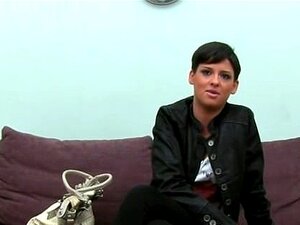 Brunette Girl Teasing On Old Bed