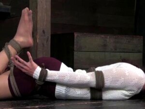 Hogtied And Gagged Sub Gets Feet Teased