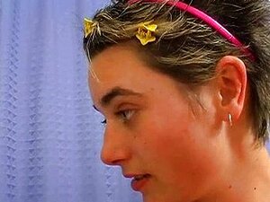 Cute Cutie Girl Shaving This Grandpa